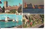 ISLE OF WIGHT - 4 VEDUTE -  COLORI VIAGGIATA  1974 / ANIMATA  - TIMBRO TARGHETTA - FORMATO PICCOLO 9 X 14 - Brighton