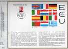France: 1988 Très Beau Document , Timbre Poste En ECU, Illustration Drapeaux, Oblitération Paris - 1982-1990 Liberty Of Gandon