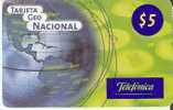 TARJETA DE ARGENTINA DE TELEFONICA   TARJETA GEO NACIONAL - Argentine