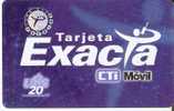 TARJETA DE ARGENTINA EXACTA DE CTI MOVIL $20 - Argentina