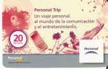 TARJETA DE ARGENTINA DE PERSONAL DE 20 PESOS AVION-MOVIL-FLORES - Argentina