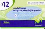 TARJETA DE ARGENTINA DE TELEFONICA MOVISTAR DE $12 - Argentinië