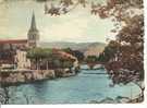 SAINT-GIRONS-rive Droite Du Salat,clocher Et Pont Vieux Au Fond Les Montagnes D'Aulus - Saint Girons