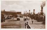 Liverpool (Lancashire) UK, Landing Stage At Docks, Ships Trucks, 1920s/30s Vintage Real Photo Postcard - Liverpool
