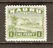 Nauru 1924  1d (**) Type B  (number On Back In Pen) - Nauru