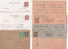 ARCHIVE DE 6 CARTES ENTIERS IRIS,PETAIN,PASTEUR - Collections & Lots: Stationery & PAP