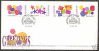 1992 HONG KONG Greetings Stamp FDC Love Star Gift - FDC