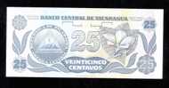 NICARAGUA ,25 CENTAVOS, PAPER MONEY,UNC, Uncirculated - Nicaragua