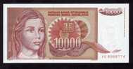 YOUGOSLAVIE, 10000 Dinara 1992 PAPER MONEY,UNC,uncirculated. - Jugoslawien