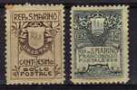 San Marino 1910 - Stemmi ** (2 Scans)  (g144) - Ongebruikt
