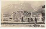 Great Divide Alberta BC Boundary, Canadian Rockies, On C1920s Vintage Real Photo Postcard - Autres & Non Classés