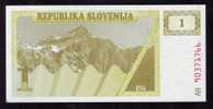 SLOVENIA , 1 ENA, PAPER MONEY,UNC, Uncirculated. - Eslovenia