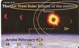 TARJETA DE ARUBA  DE UN ECLIPSE SOLAR - Astronomia