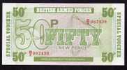 BRITISH ARMED FORCES 50 FIFTY NEW PENCE,SPECIAL VOUCHER,UNC Uncirculated. - British Troepen & Speciale Documenten