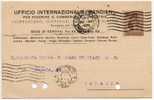 GENOVA  30.12.1925 - Card Cartolina - UFFICIO INTERNAZIONALE "BEMNDIEN" -  Cent. 40 Isolato - Reclame