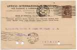 GENOVA  30.12.1925 - Card Cartolina - UFFICIO INTERNAZIONALE "BEMNDIEN" -  Cent. 40 Isolato - Pubblicitari