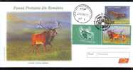 Game Deer;"Cervus Elaphus", Bird Rapces Diurnes;"Aquila Chrysaetos" 2009 FDC,stamp On Cover + Label,obliteration Concord - Wild