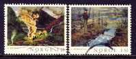 Norwegen / Norway 1980 : Mi.nr. 823-824 * - Gemälde / Paintings - Used Stamps