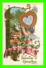 VALENTINE GREETING  - 3/4 BACK - CARD TRAVEL IN 1909 - - Valentine's Day