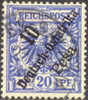 German East Africa #9 Used 10pes On 20pf From 1896 - Deutsch-Ostafrika