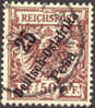 German East Africa #10 XF Used 25pes On 50pf From 1896, Expertized - German East Africa