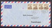 Austria Flugpost Airmail Par Avion Salzburg 1960 Cancel Cover To Radio Denmark 4-Stripe Bauwerke - Otros & Sin Clasificación