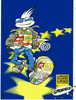 JAN. CARTE POSTALE DU 2ème SALON EUROPEEN DE LA BD DE GRENOBLE 1990. DESSIN INEDIT. PAS COURANTE ! - Ansichtskarten