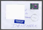 Romania Prioritar Prioritaire Label CRAIOVA 2009 Cancel Cover To Denmark Brand NEW Flower Blume !! - Lettres & Documents