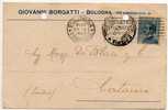 BOLOGNA  21.01.1922 - Card Cartolina - "Ditta GIOVANNI BORGATTI"  Firma - Cent. 25 Isolato - Publicidad