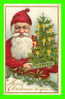 SANTA CLAUS, PÈRE NOEL - MERRY CHRISTMAS TO YOU - EMBOSSED - CARD TRAVEL IN 1916 - - Santa Claus