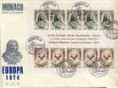 MONACO FDC MICHEL BL 7 EUROPA 1974 - 1974