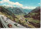 AIROLO - STRADA DEL SAN GOTTARDO - COLORI VIAGGIATA  1971 - VETTURE D'EPOCA. - Airolo