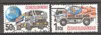 Tchécoslovaquie   1989  YT 2787 -2788  Camions  Skoda   Tatra    Paris  - Dakar Transport - Camiones