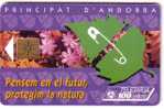 PENSEM EN EL FUTUR , PROTEGIM LA NATURA ( Andorra - Rare Card Only 8.000 Ex. ) 1995. European Year For Nature Protection - Andorra