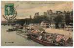 Carte Postale Ancienne Paris - Quai Et Port De L'Hôtel De Ville - Péniches, Batellerie - La Seine Et Ses Bords