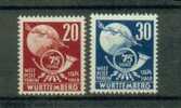 ALLEMAGNE WURTEMBERG N° 51 & 52 ** - Cote 19 Euros - Wurtemberg