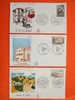 ANDORRE FRANCAIS ENVELOPPE 1er JOUR 1980/1981-N°282/N°289 Et N°291 Sur 3 Enveloppes.  Superbe - FDC