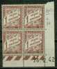 France Bloc De 4 - Coin Daté 1942 - Yvert Taxe N° 40A Xx - Cote 15 Euros - Prix De Départ 6 Euros - Postage Due