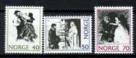 Norvège ** N° 586 à 588 - Dessins D´E. Werenskiold - Unused Stamps
