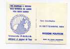 Politica - 1964 San Marino PSDIS - Partis Politiques & élections