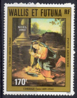 WALLIS Et FUTUNA : "La Vierge Adorant L'enfant" Par Le CORREGE -NOËL 1982 - Peinture - Madone - Art - Unused Stamps