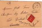 Carta, LANCRUNE-CALVADOS 1932 ( Francia) Reexpedida, Semeuse Lignee, Cover, Lettre, Letter - 1903-60 Semeuse A Righe