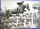Pferd Mit Reiter Im Sprung,1950,Fotokarte,Reitturnier,Springturnier, - Horse Show