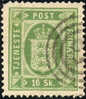 Denmark O3 Used 16s Green Official From 1871 - Oficiales