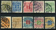 Denmark P1-10 Used Newspaper Stamps From 1907 - Usati