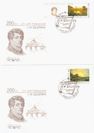 Russia USSR 1991 FDC X2 Sylvester Shchedrin, Russian Landscape Painter Painting Art - FDC