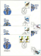 Russia USSR 1982 FDC X 6 Fauna Bird Birds 18th International Ornithological Congress - FDC