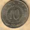 YUGOSLAVIA 10 DINARA  DENOMINATION FRONT EMBLEM  BACK 1977 KM62  READ DESCRIPTION CAREFULLY !! - Jugoslawien