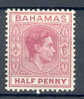 Bahamas 1938-52 SG. 149e ½d. King George VI MH - 1859-1963 Crown Colony