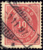 Iceland #11 Used 10a Carmine Numeral From 1876 - Gebruikt